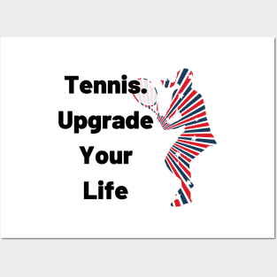 US Open Tennis USA Flag Silhouette Posters and Art